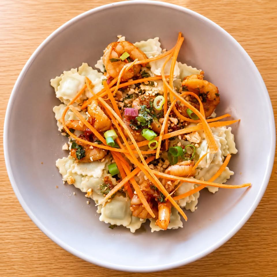 Un plat de pâtes maison